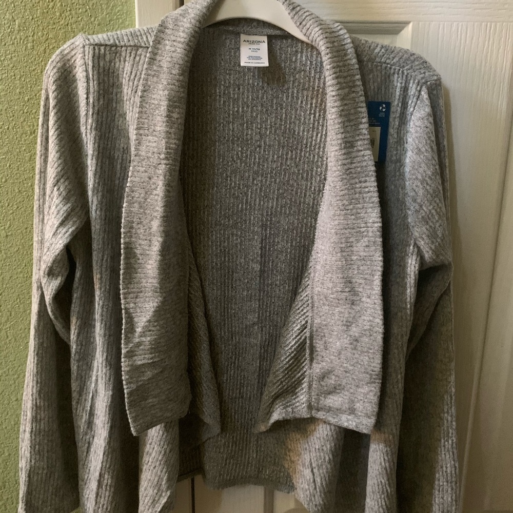 Gray Long-Sleeve Cardigan